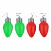 Magic Seasons Christmas Big Bulb Flashing Earrings Plastic 702442